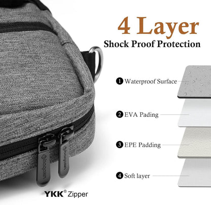 Bagasin Laptoptasche 17,3 Zoll Wasserdichte Aktentasche Grau
