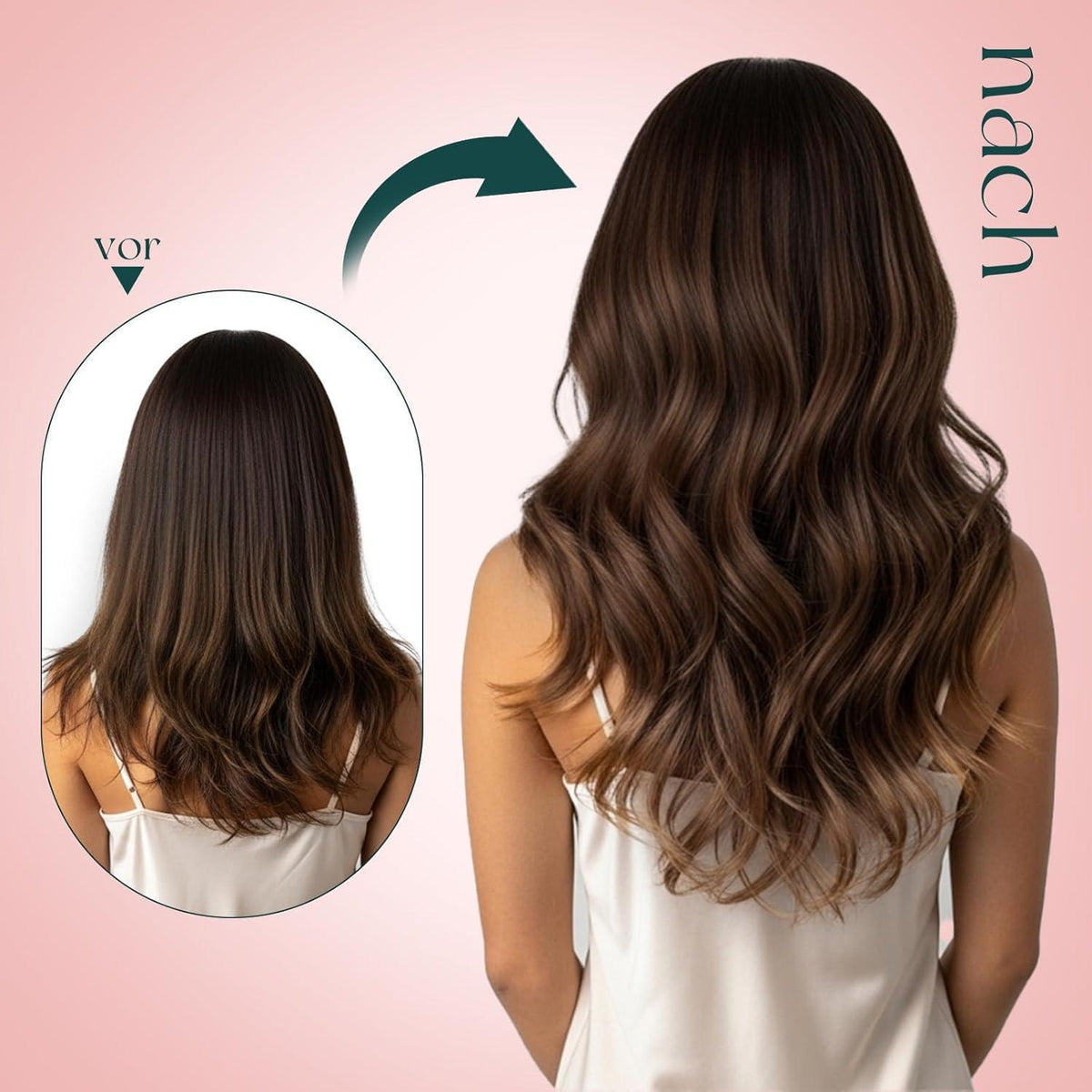 Clip-in Echthaar Extensions Blond Ombre Dunkelbraun