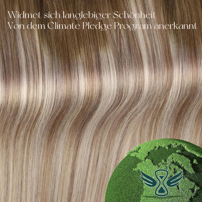 Clip-in Echthaar Extensions Blond Ombre Dunkelbraun