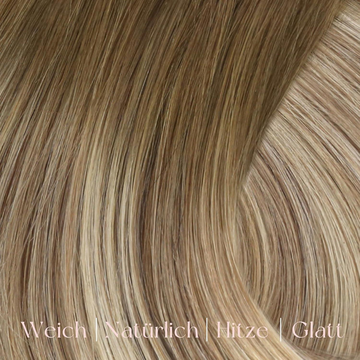 Clip-In Haarverlängerung Echthaar Balayage Braun Ombre