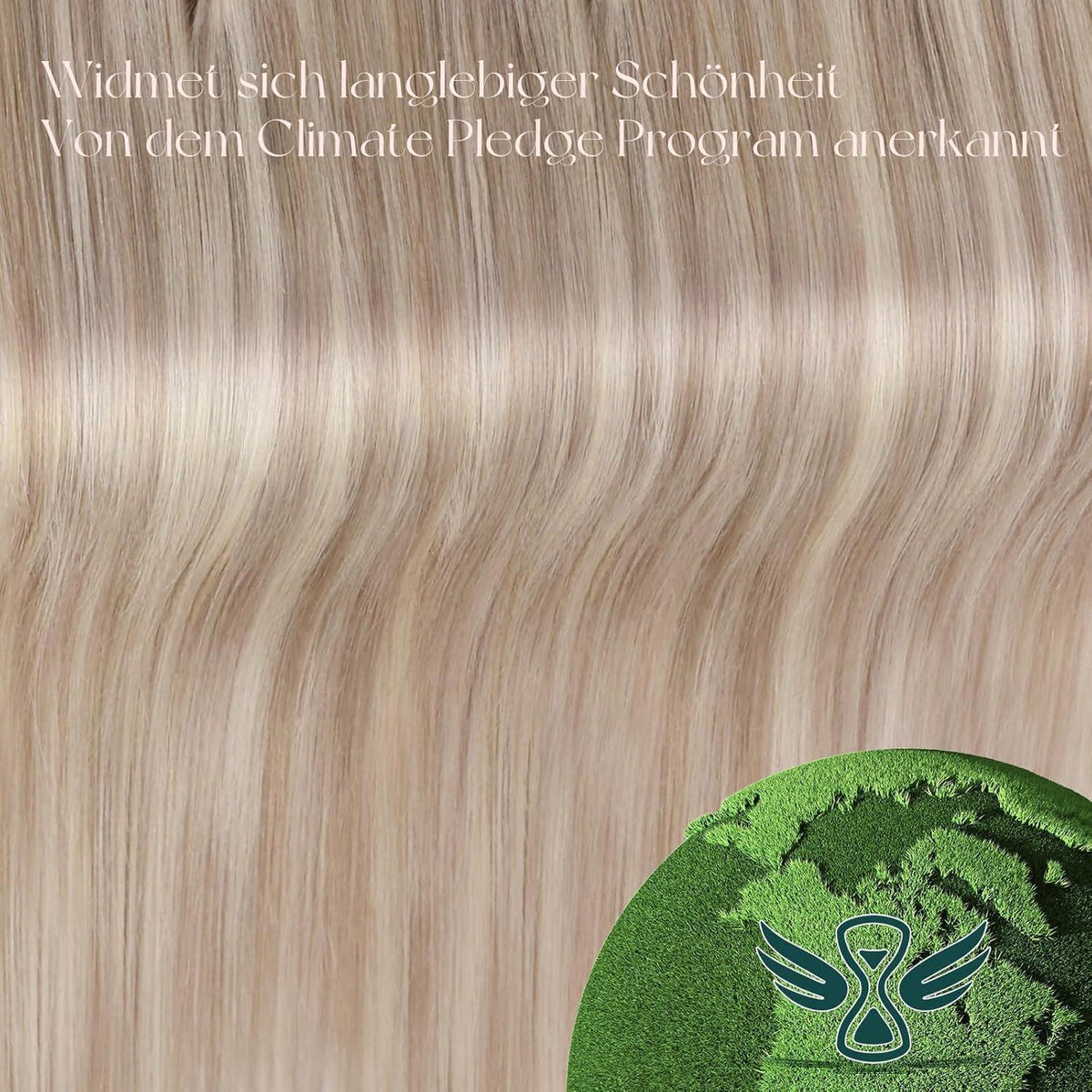 Blond Clip-in Echthaar Extensions – Aschblond, 50cm