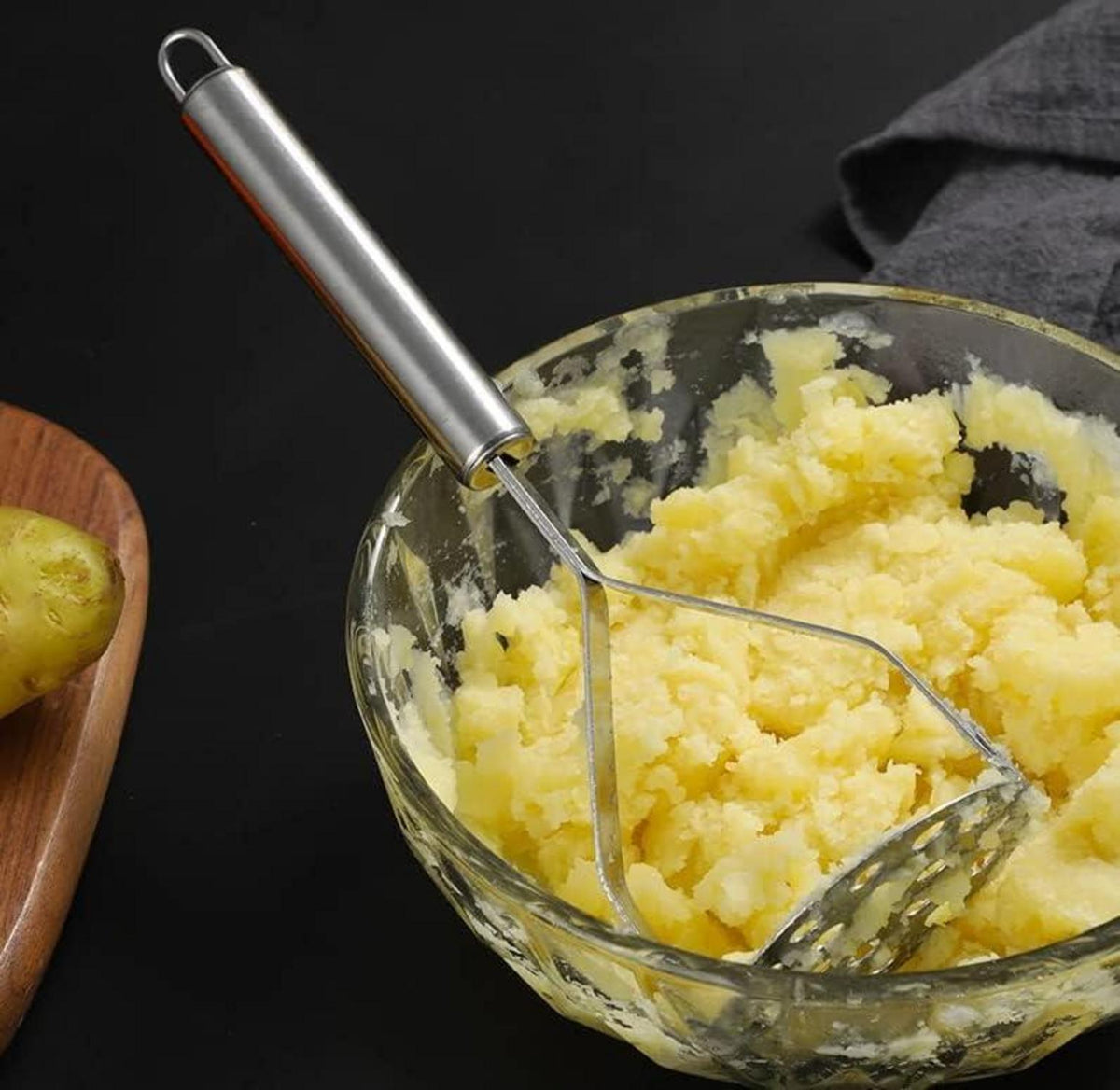 Edelstahl Kartoffelstampfer Gemüse Obst Pürierer Küchenutensil