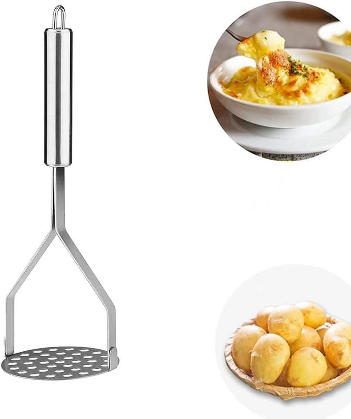 Kartoffelstampfer Edelstahl Spülmaschinenfest Gemüsestampfer Püriert
