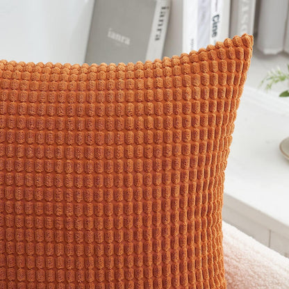 Karamell Kissenbezug 40x40 cm - 2er Set, Kordsamt Dekor