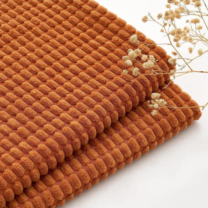 Karamell Kissenbezug 40x40 cm - 2er Set, Kordsamt Dekor