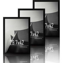 Bilderrahmen A3 Schwarz Holz Fotorahmen 30x42cm Set 3er