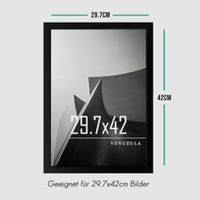 Bilderrahmen A3 Schwarz Holz Fotorahmen 30x42cm Set 3er