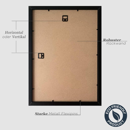 Bilderrahmen A3 Schwarz Holz Fotorahmen 30x42cm Set 3er