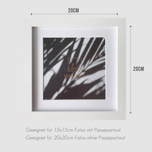Bilderrahmen 20x20cm Weiß Holz Fotorahmen 3er Set Mit