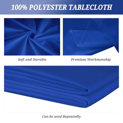 10x Rechteckige Tischdecke Blau – 152x259 cm – Waschbar & Wiederverwendbar