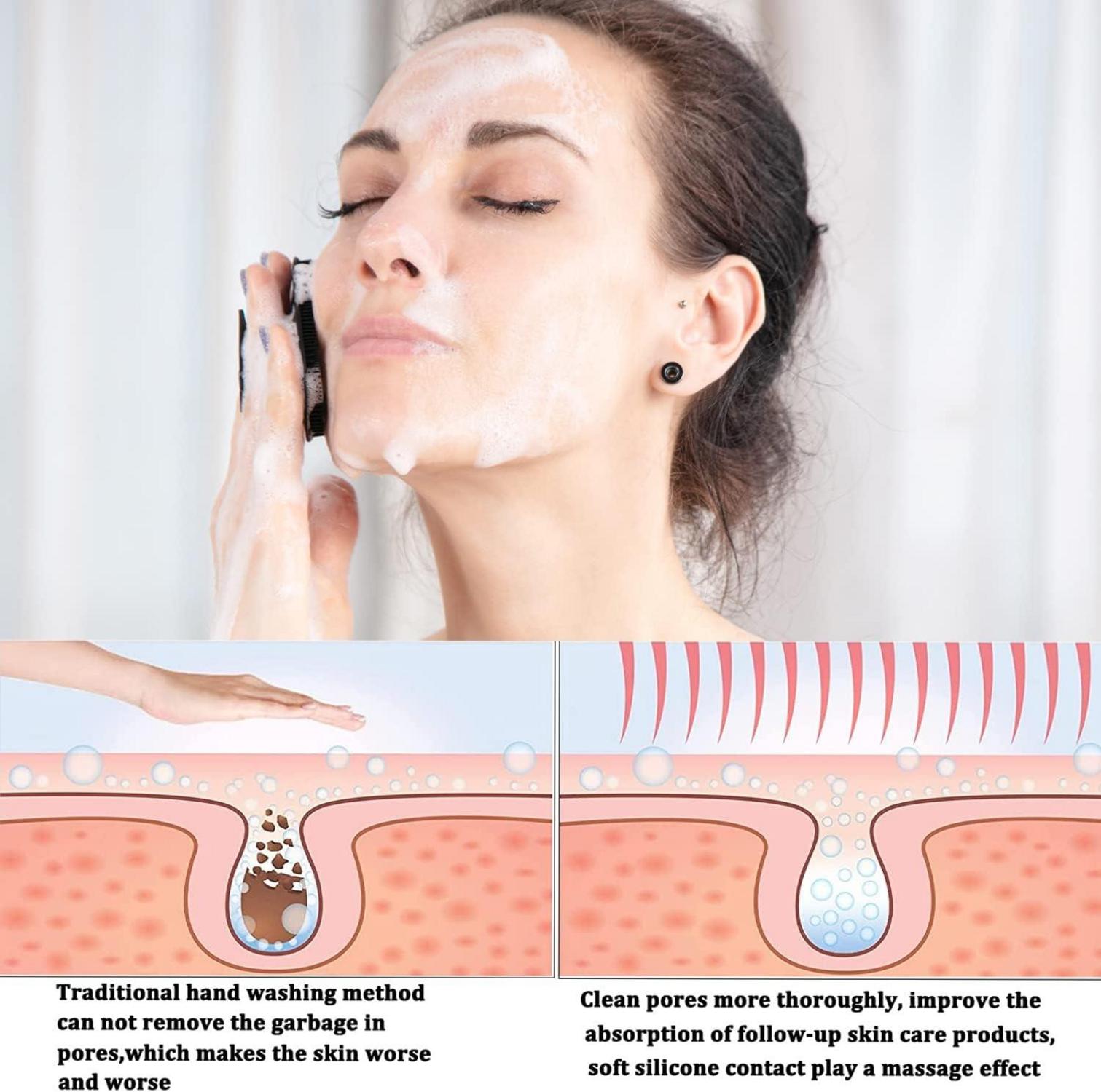 Silikon Gesichtsreiniger Bürste Peeling Massage Pad für