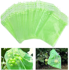 100 Stück Grün Obst Schutzbeutel mit Kordelzug 30x20cm
