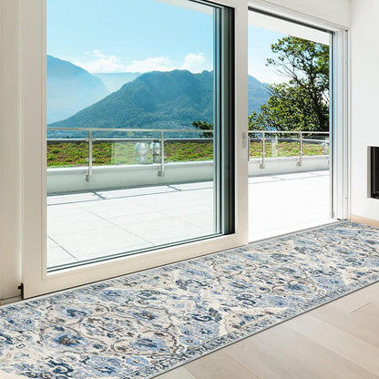 Enyhom Langer Flur Teppich Läufer 60 x 240 cm waschbar rutschfest für Innen Außen