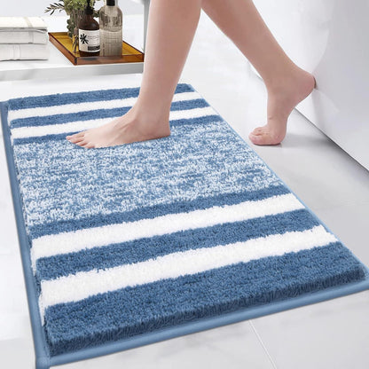 Badematte Mikrofaser Weich Saugfähig Rutschfest Geometrisches Design