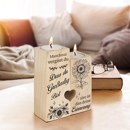 Herzförmiger Kerzenständer für Freundin - Genesungsgeschenk, inspirierend, Geburtstagsgeschenke