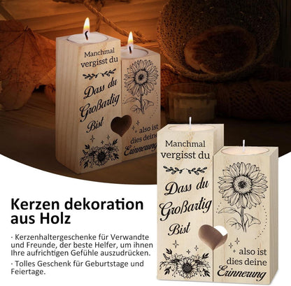 Herzförmiger Kerzenständer für Freundin Freund Genesung Birthday-Frauen Männer