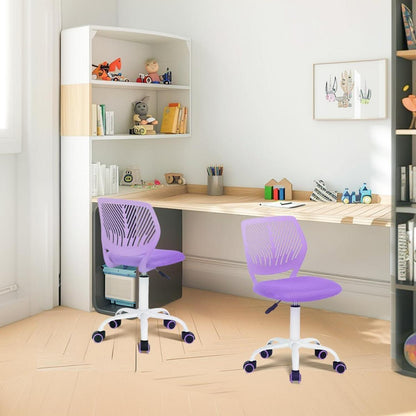 2er Set Lila Schreibtischstuhl Ergonomisch Verstellbar