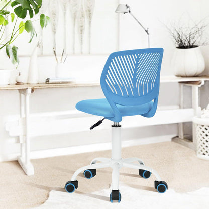 2er Set Blaue Verstellbare Ergonomische Bürostühle Stoffsitz