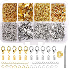 Schmuckverschlüsse Set 300tlg. mit Karabiner & Zubehör Gold/Silber