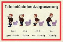 Witziges Blechschild zur Toiletten Dekoration, 20x30cm Metallschild
