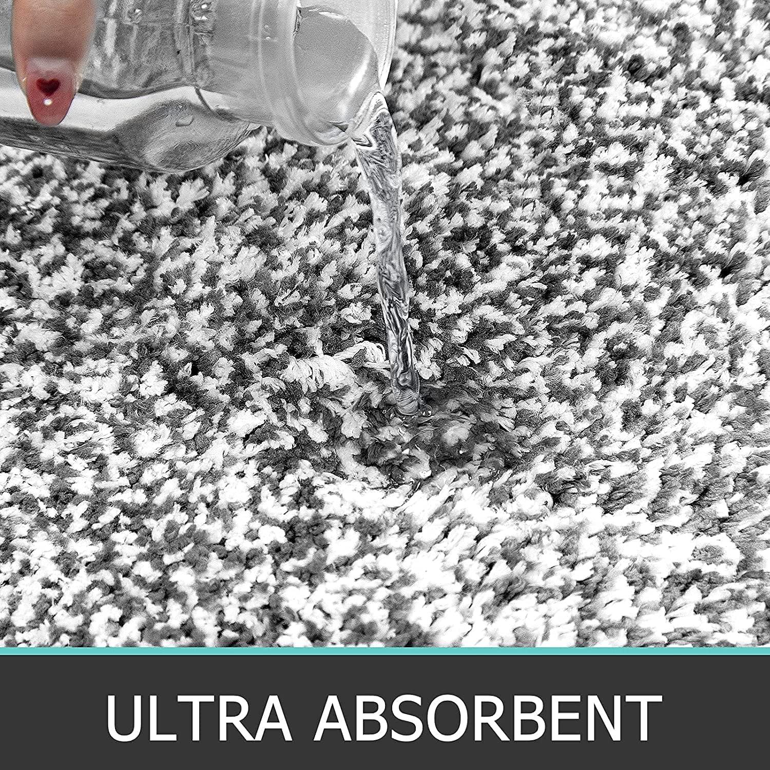 3-teiliges Weiches Badezimmerteppich Set Mikrofaser Absorbent Badematten