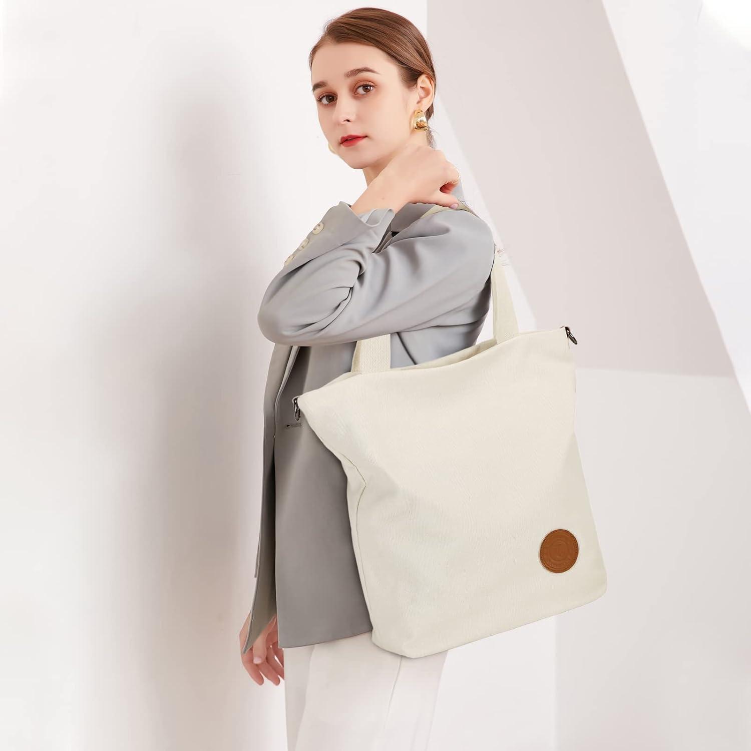 Damen Canvas Handtasche Schultertasche Multifunktionale Umhängetasche