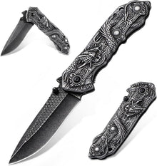 Dragon Creek Klappmesser Taschenmesser mit Gravur & Daumenpins