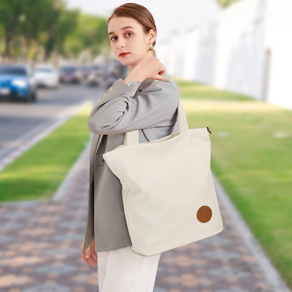 Damen Canvas Schultertasche Handtasche Groß Multifunktional Grün