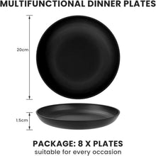 Bugucat Plastikteller Set 20CM für Camping, Mikrowelle und