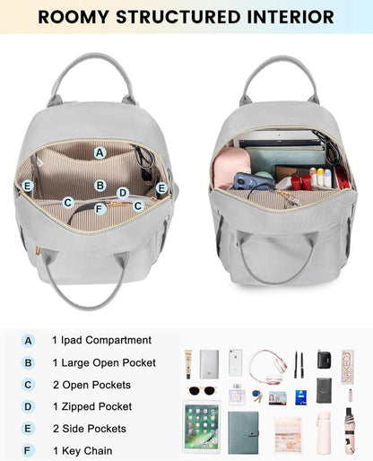 Kleiner Damen Rucksack Wasserdicht Cityrucksack 2 in 1 Mini Backpack