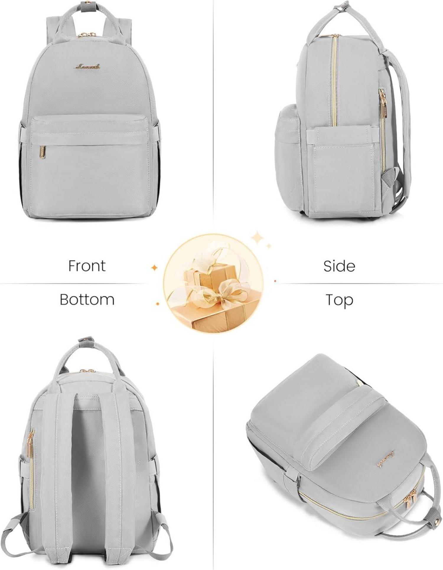 Kleiner Damen Rucksack 2in1 Mini Backpack Tagesrucksack Grau 11 Zoll