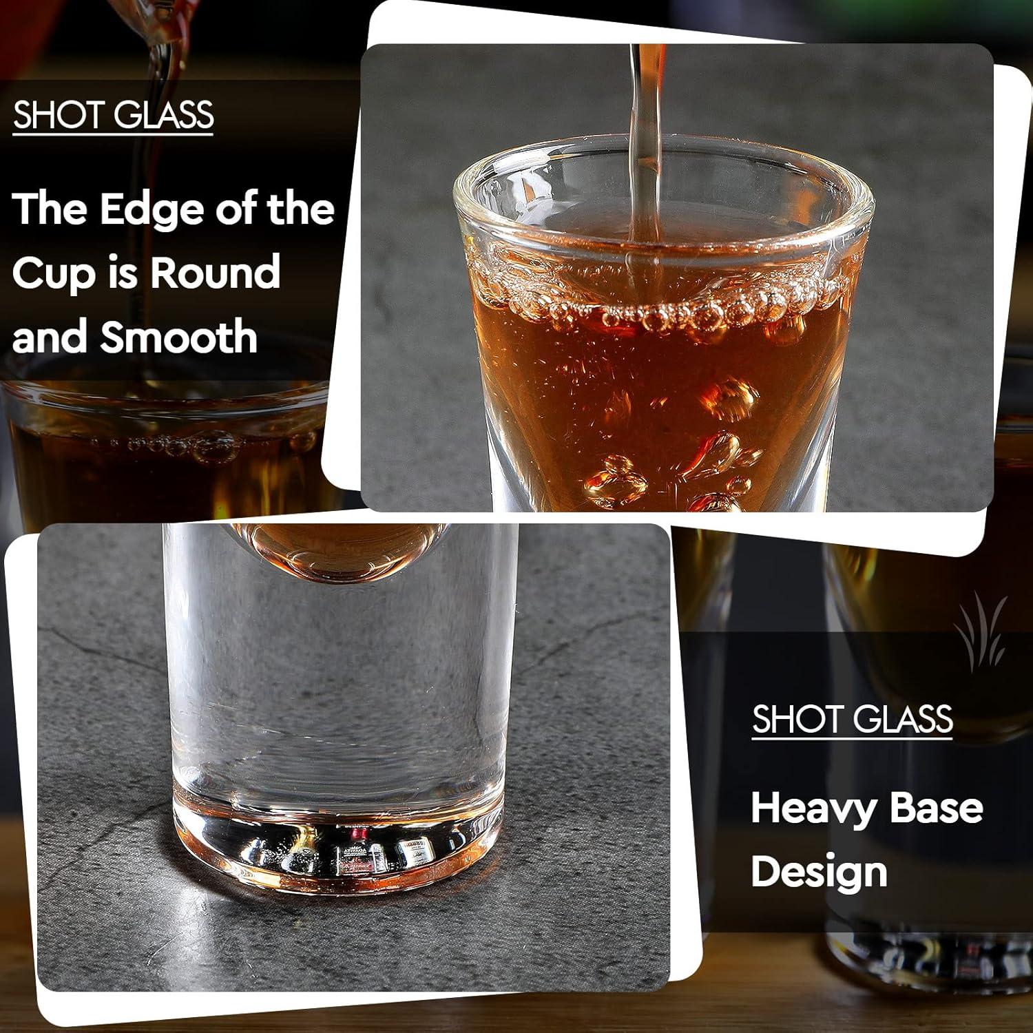 6er Set 15ml Mini-Schnapsgläser für Cocktail, Likör, Tequila, Espresso, Vorspeisen