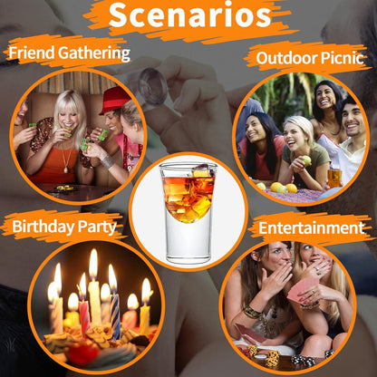 6er Set Mini-Schnapsgläser 15ml klar schwerer Boden Cocktail Tequila Likör
