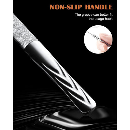 FVION Nagelfeile Edelstahl Doppelseitig Maniküre Set