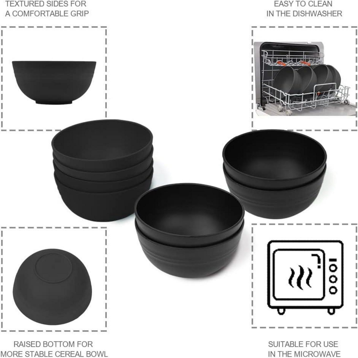 Bugucat Müslischalen Set 760ML Bowls bruchsicher Kunststoff Geschirr