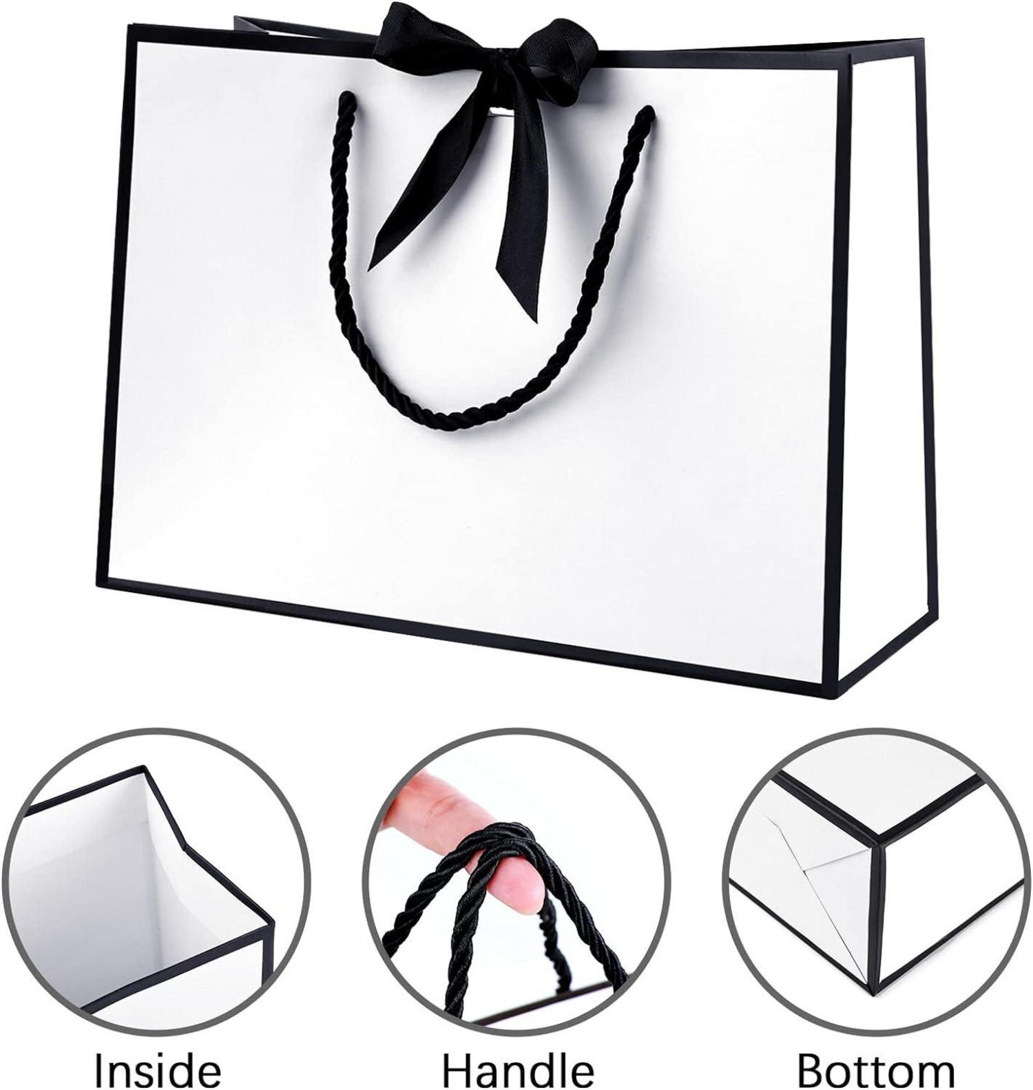 BBLIKE Geschenktüten mit Schleifenbändern und Taschentüchern, 2er Set