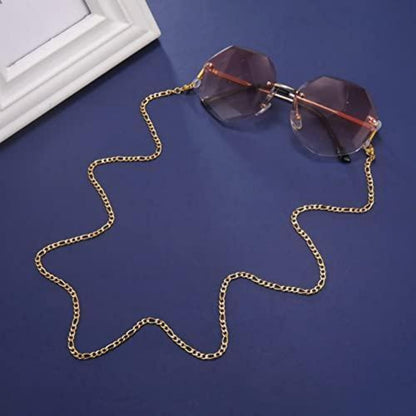 Figaro Brillenkette Edelstahl – Goldfarbene Perlenkette für Herren & Damen
