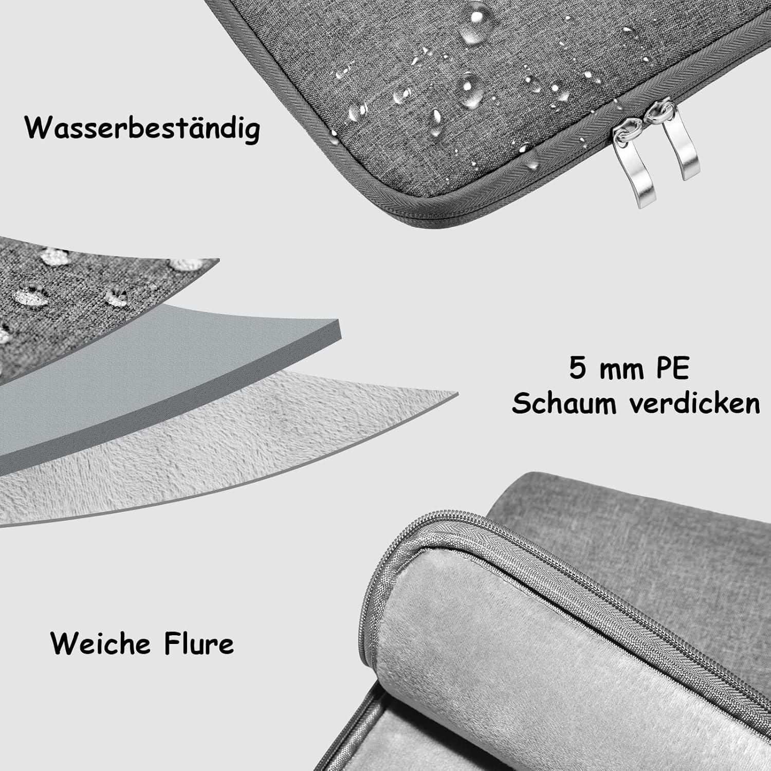 Laptoptasche 13,3 14 14,2 Zoll Schutz Laptophülle Notebooktasche Griff 2 Fach Damen Mann Geschäftsreise Arbeit Aktentasche Hülle 13,3 bis 14,2 Zoll