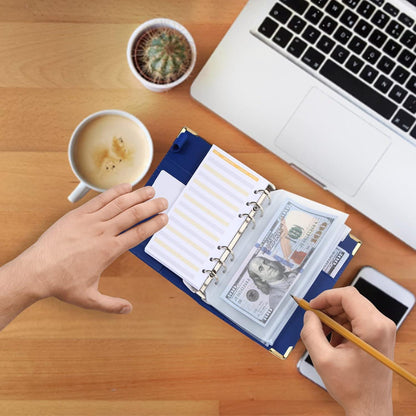 Budget Binder A6 Marmor PU Leder Geld Organizer Cash Umschläge Blätter Label