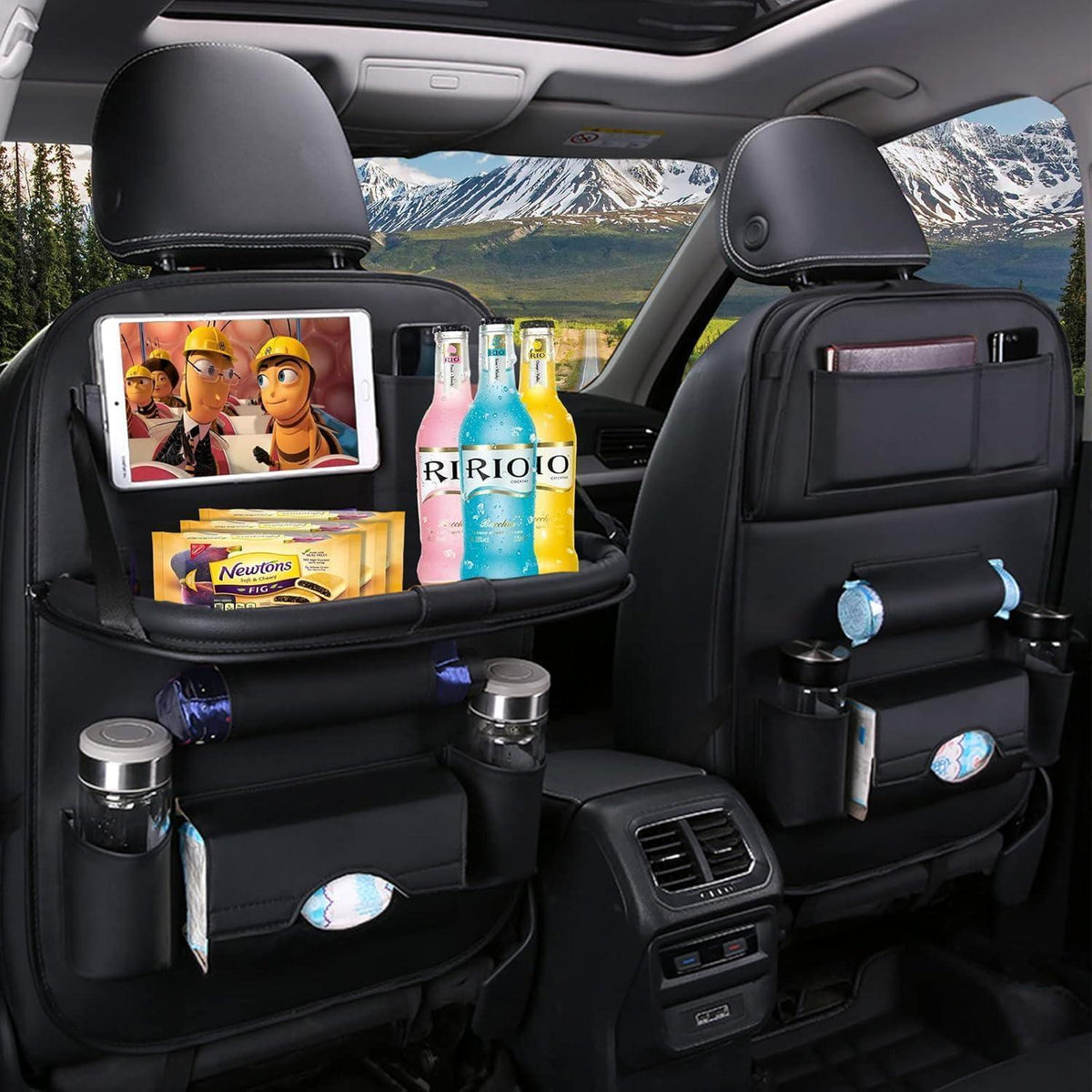 Auto Rücksitz Organizer mit Tisch & Tablet Halterung
