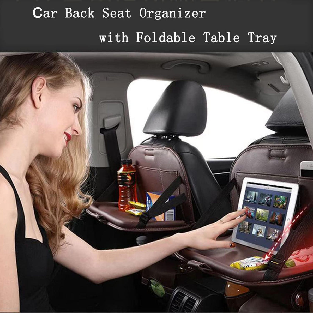 Auto Rücksitz Organizer mit Tisch & Tablet Halterung
