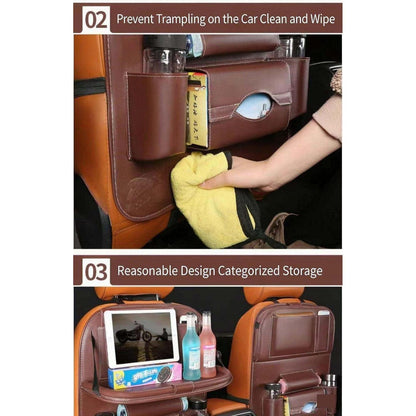 2x Auto Rücksitz Organizer mit Tablet Halterung & Stauraum