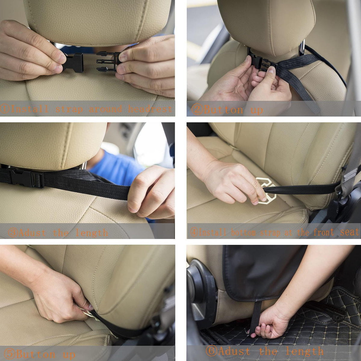 2x Auto Rücksitz Organizer mit Tablet Halterung & Stauraum