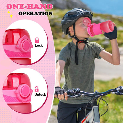 Kinder Trinkflasche 500ml BPA-frei mit Fruchteinsatz, Auslaufsicher, Griff