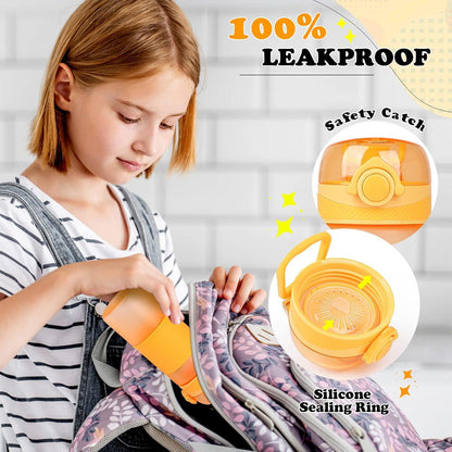 Kinder Trinkflasche 500ml BPA frei auslaufsicher mit Griff und