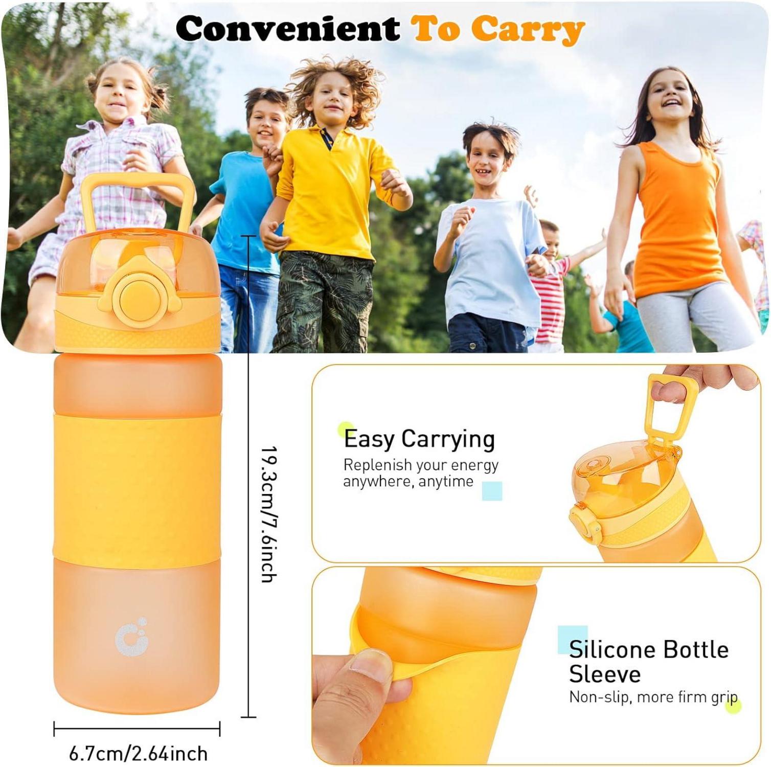 Trinkflasche Kinder 500ml BPA freie Auslaufsicher Griff Fruchteinsatz