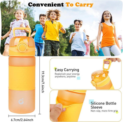 Trinkflasche Kinder 500ml BPA freie Auslaufsicher Griff Fruchteinsatz