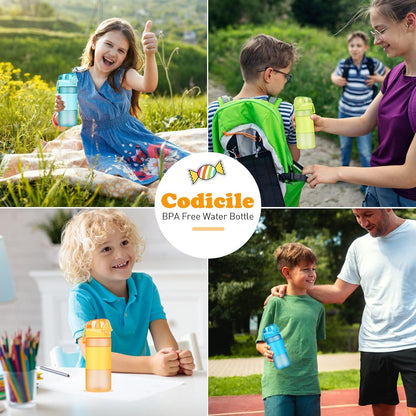 Trinkflasche Kinder 500ml BPA frei Auslaufsicher mit Griff Gelb