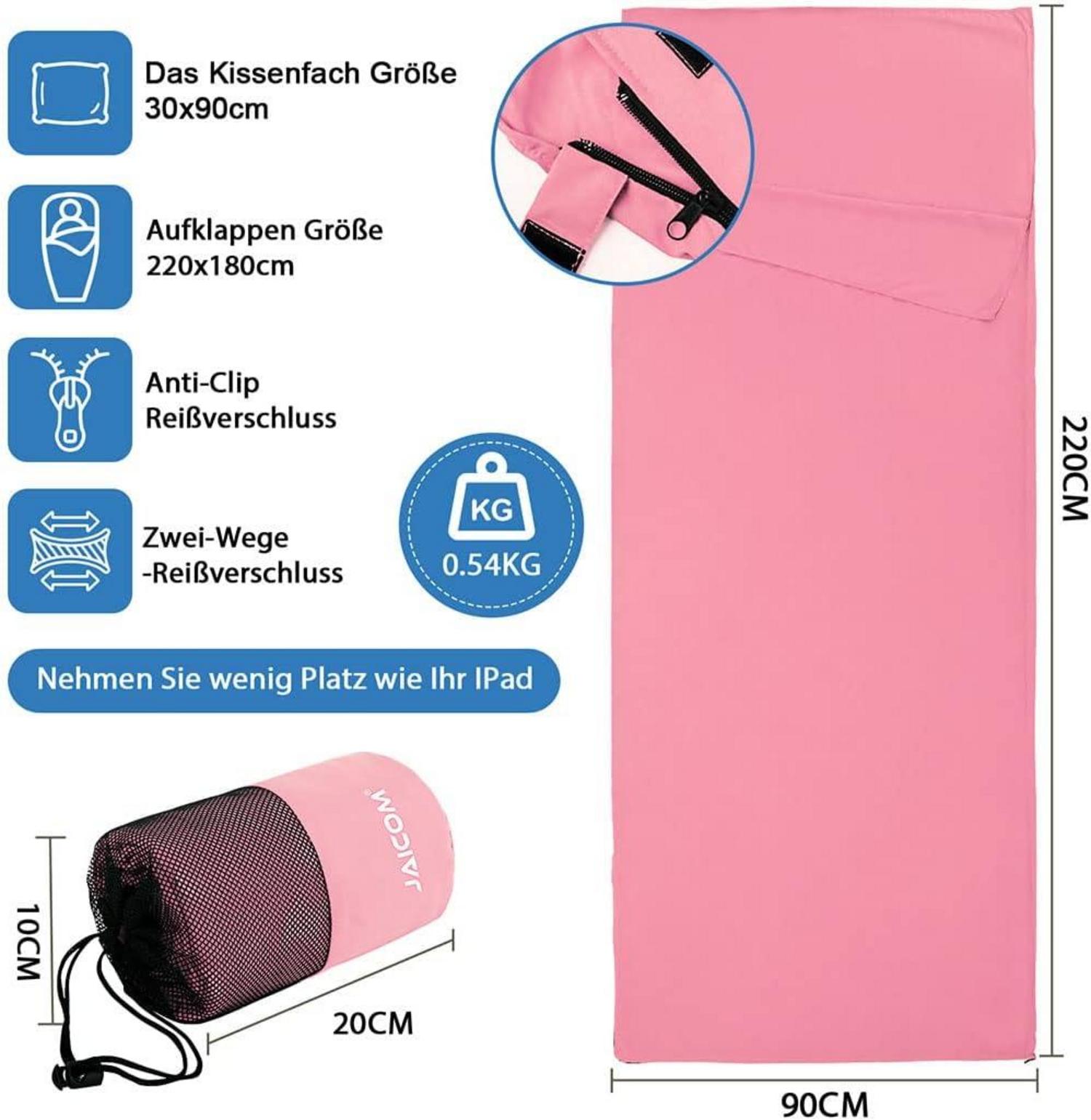 JAICOM Hüttenschlafsack Ultraleicht Seideschlafsack