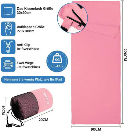 JAICOM Hüttenschlafsack Ultraleicht Seideschlafsack